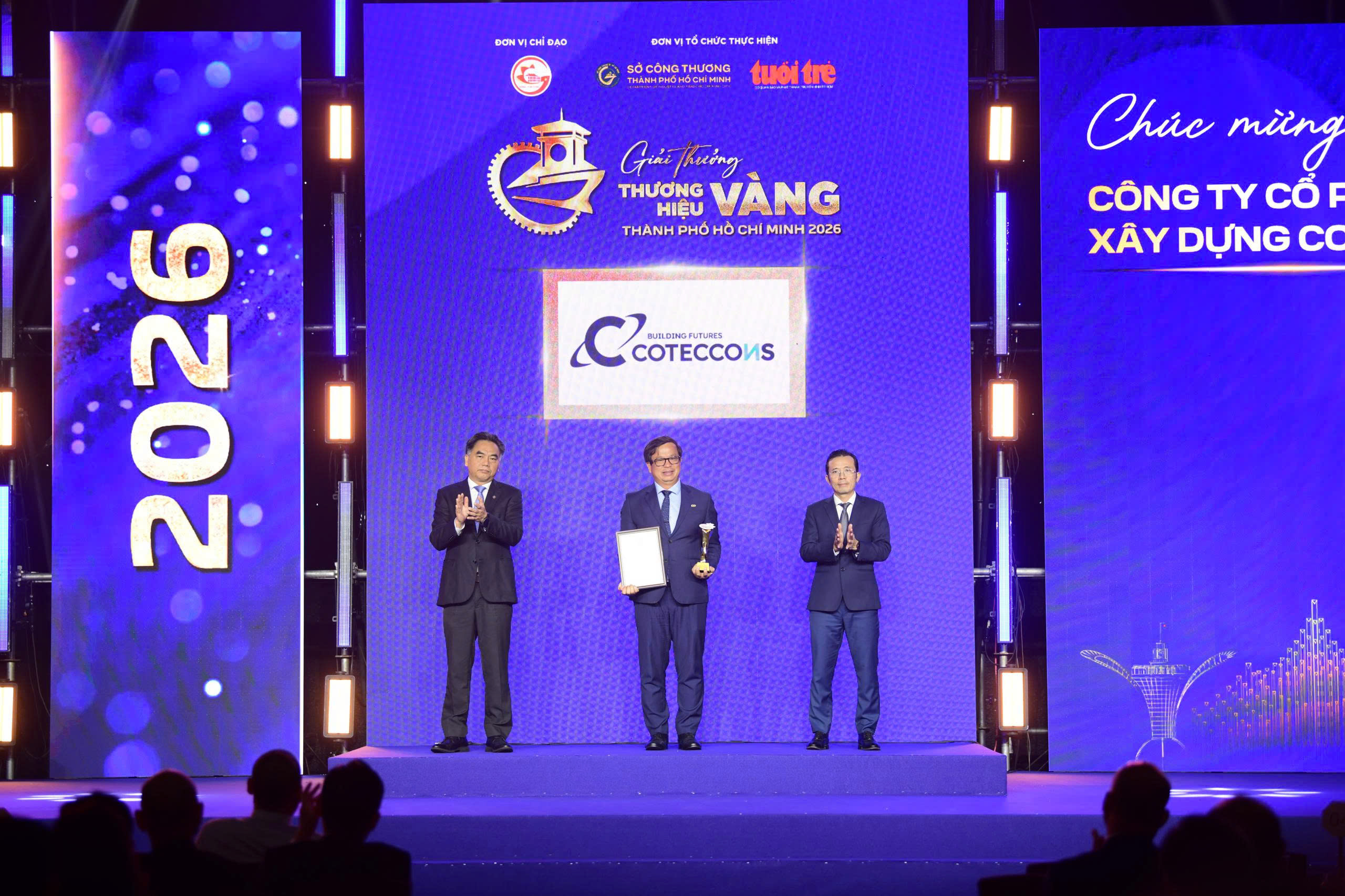 COTECCONS NHẬN GIẢI THƯƠNG HIỆU VÀNG TP.HCM 2026: GHI DẤU ẤN TỪ NIỀM TIN CỘNG ĐỒNG 