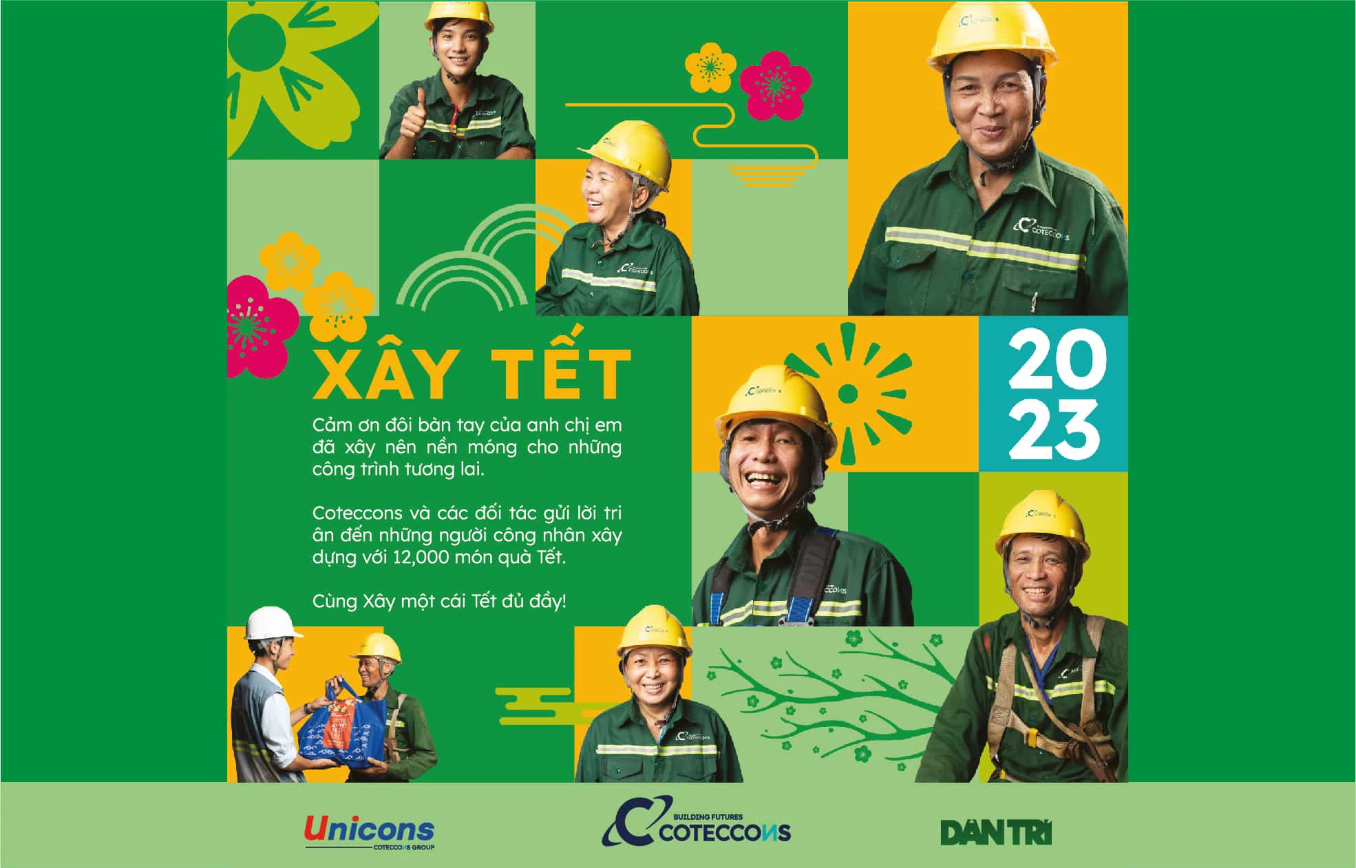 CHƯƠNG TRÌNH "XÂY TẾT 2023" DÀNH CHO 12,000 CÔNG NHÂN XÂY DỰNG