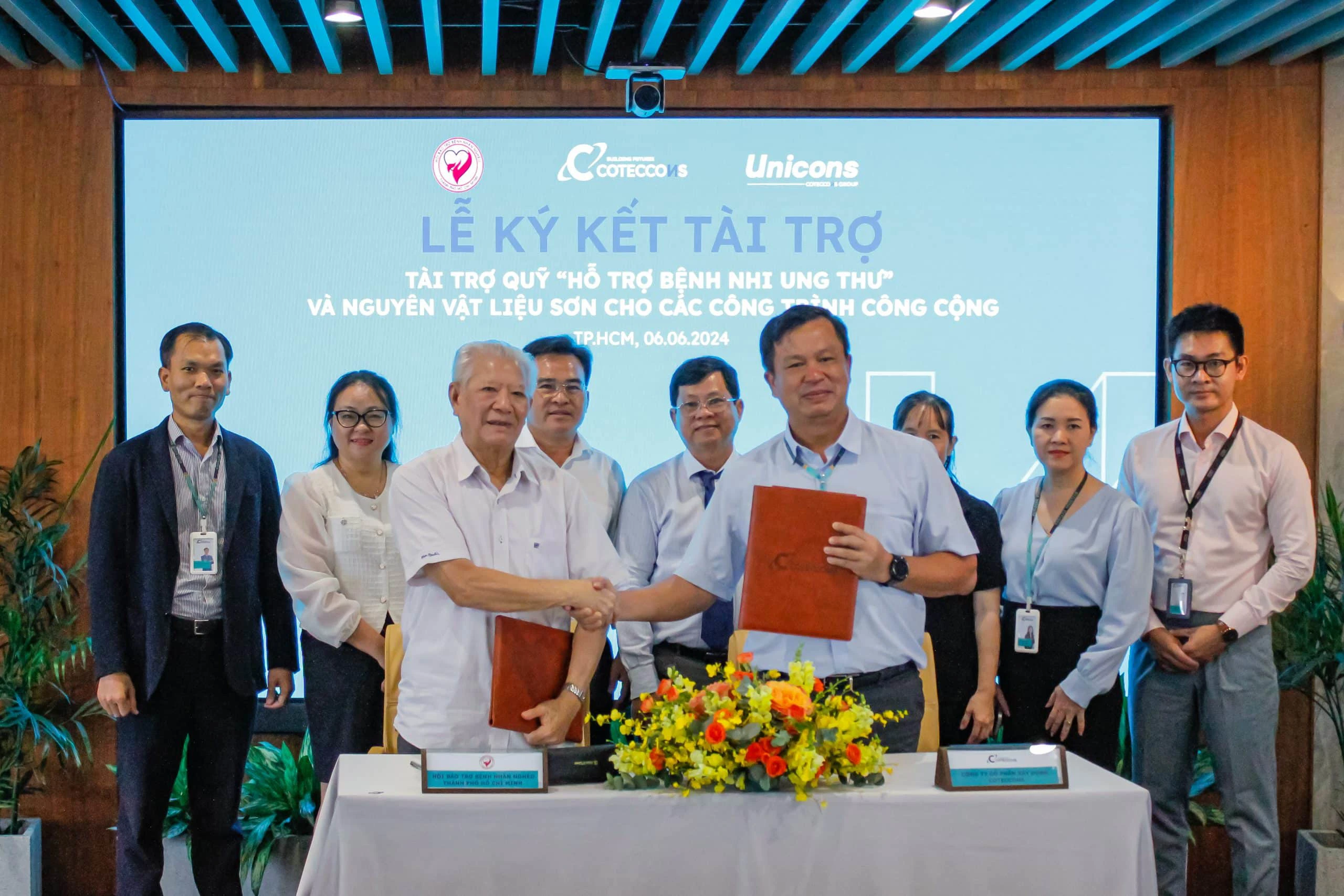 COTECCONS HỢP TÁC CÙNG HỘI BẢO TRỢ BỆNH NHÂN NGHÈO TP.HCM, CAM KẾT HỖ TRỢ BỆNH NHI UNG THƯ